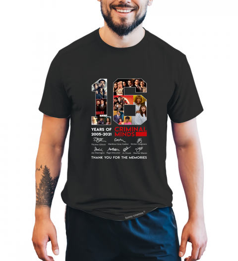 Criminal Minds T Shirt, Criminal Minds Characters Signature Shirt, Thank You For The Memories Year Of 2005 To 2021 T Shirt