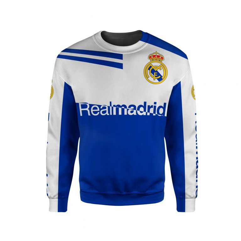 Real Madrid Shirt Hoodie Uniform Clothes Soccer Sweatshirt Zip Hoodie Sweatpant
