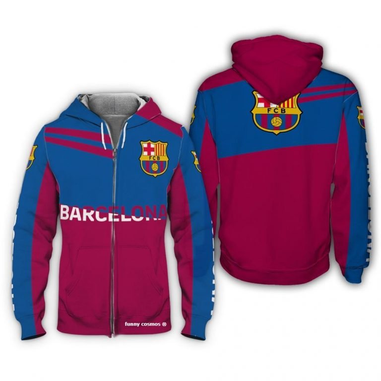 Barcelona Shirt Hoodie Uniform Clothes Soccer Sweatshirt Zip Hoodie Sweatpant
