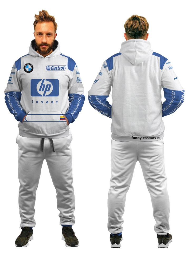 Juan Pablo Montoya Shirt Hoodie Racing Uniform Clothes Formula One Grand Prix Sweatshirt Zip Hoodie Sweatpant
