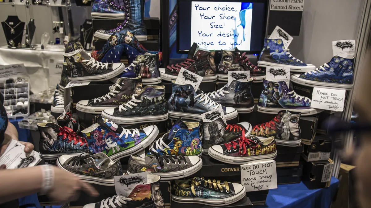 anime shoes guide displaying custom streetwear sneakers with subtle color blocking and durable rubber soles