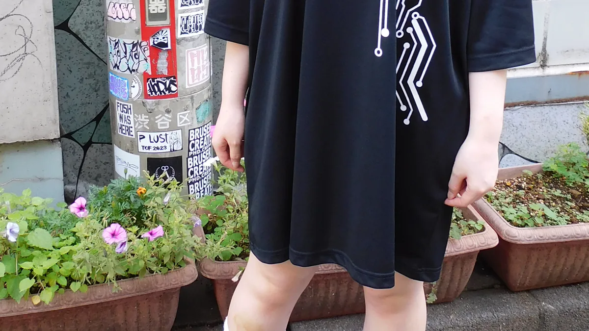 Harajuku street fashion featuring bold footwear and layered streetwear aesthetics