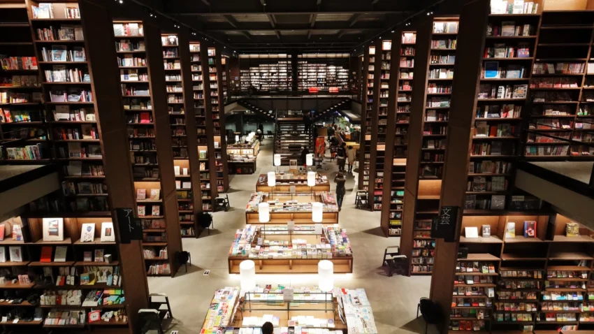 what is a light novel japanese bookstore shelves displaying paperback collections