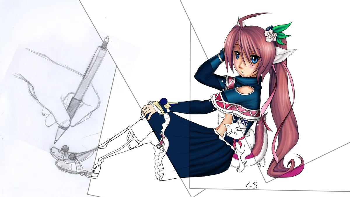 what is a mangaka illustrator drafting sequential comic artwork with pencils and ink